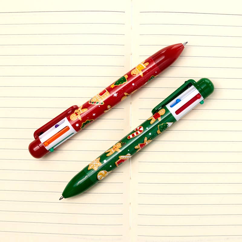 Christmas Baker Street Multi Colour Pen (6 Colours)
