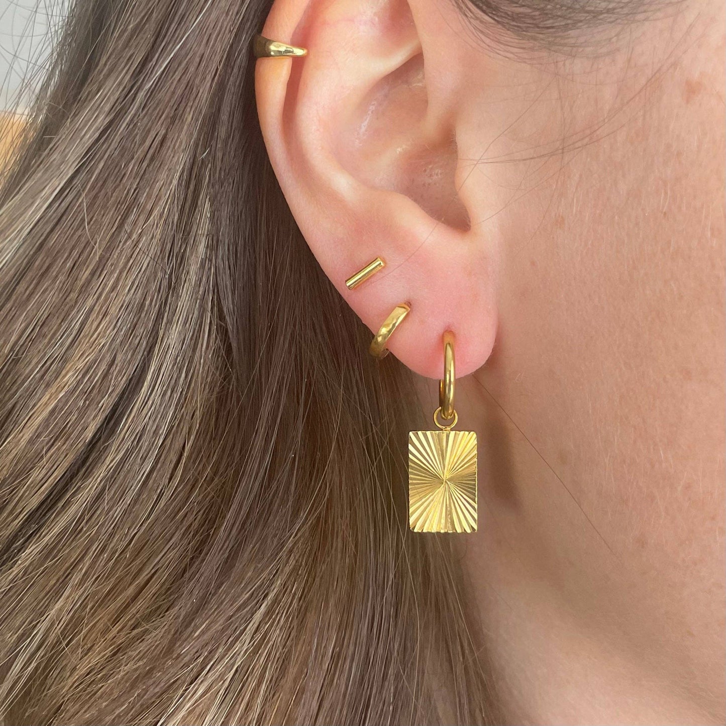 Everyday Rectangle Sunrise Hoops