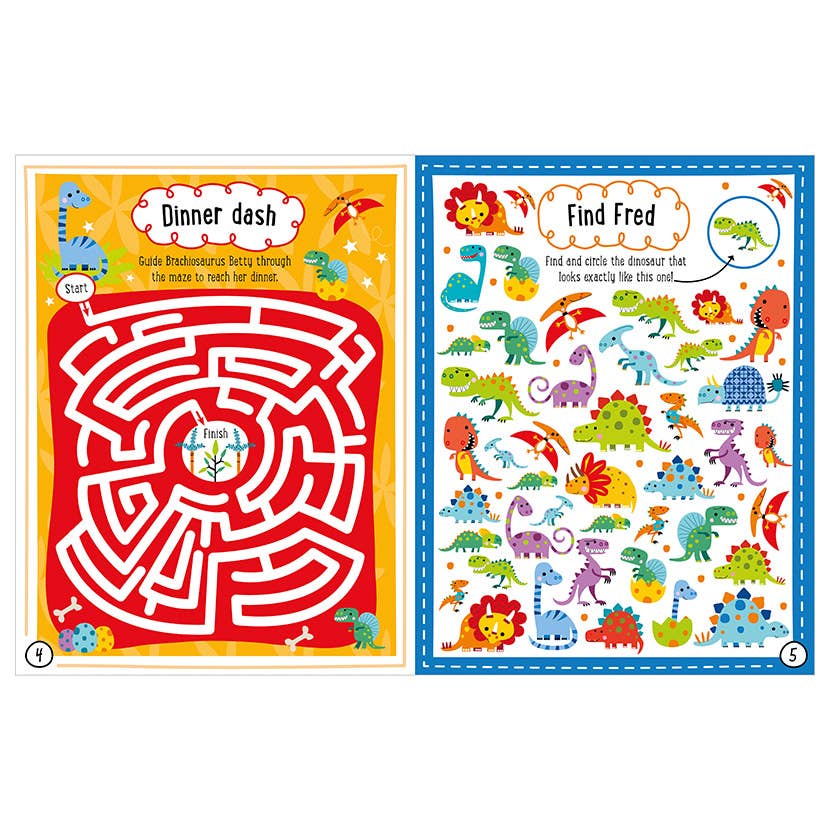 Felt Stickers Dino World Activity Book