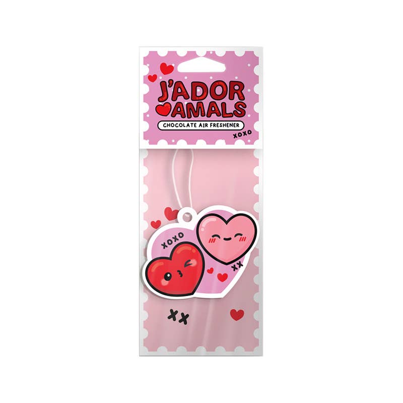 Chocolate J\'Adoramals Double Heart Air Freshener