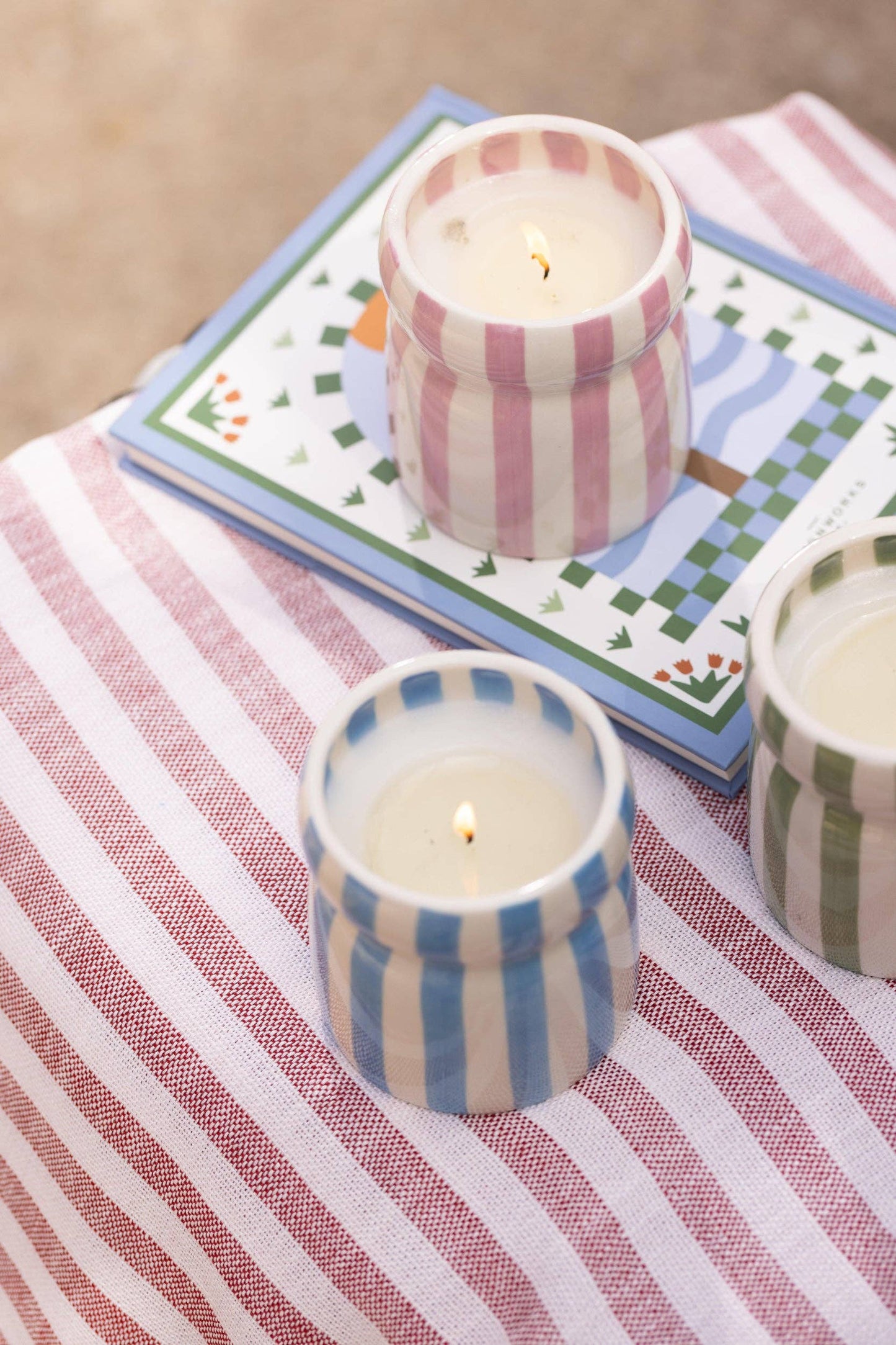 Paddywax Cabana Lavender Ceramic Candle - Grecian Sand