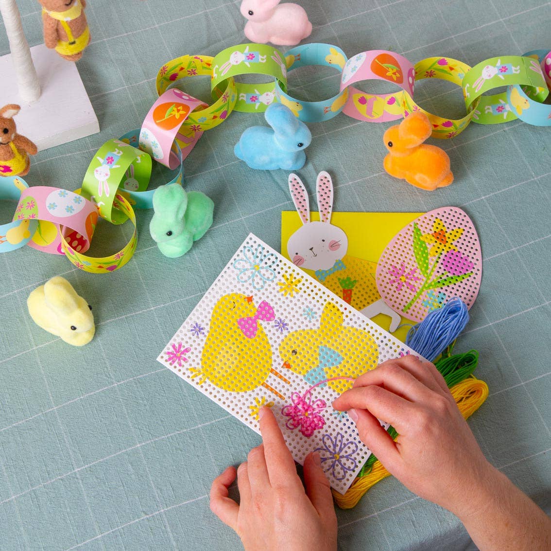 Pastel Bunny Rabbit Decorations | 5 Pack | Easter Decor |