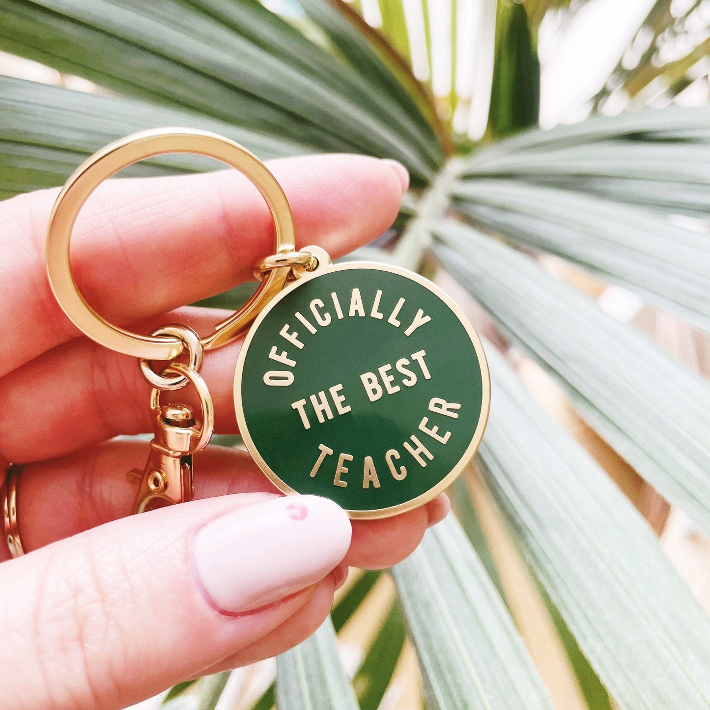 Officially the Best Teacher - Enamel Keyring