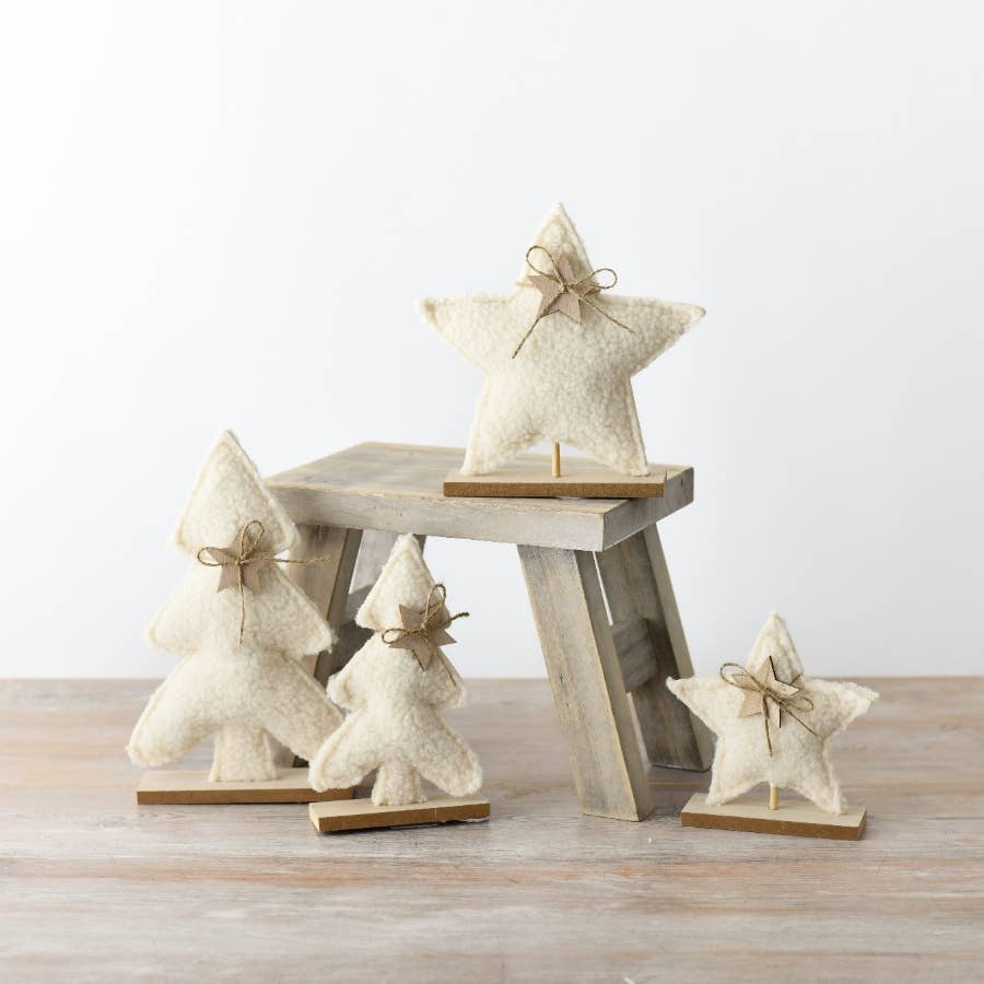 Sherpa Star on Wooden Base, 13.5cm