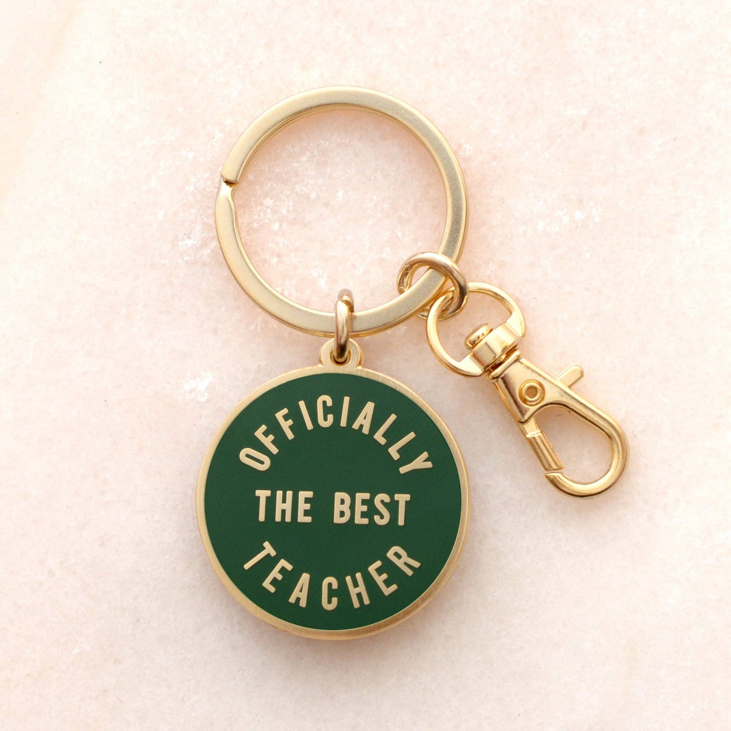 Officially the Best Teacher - Enamel Keyring