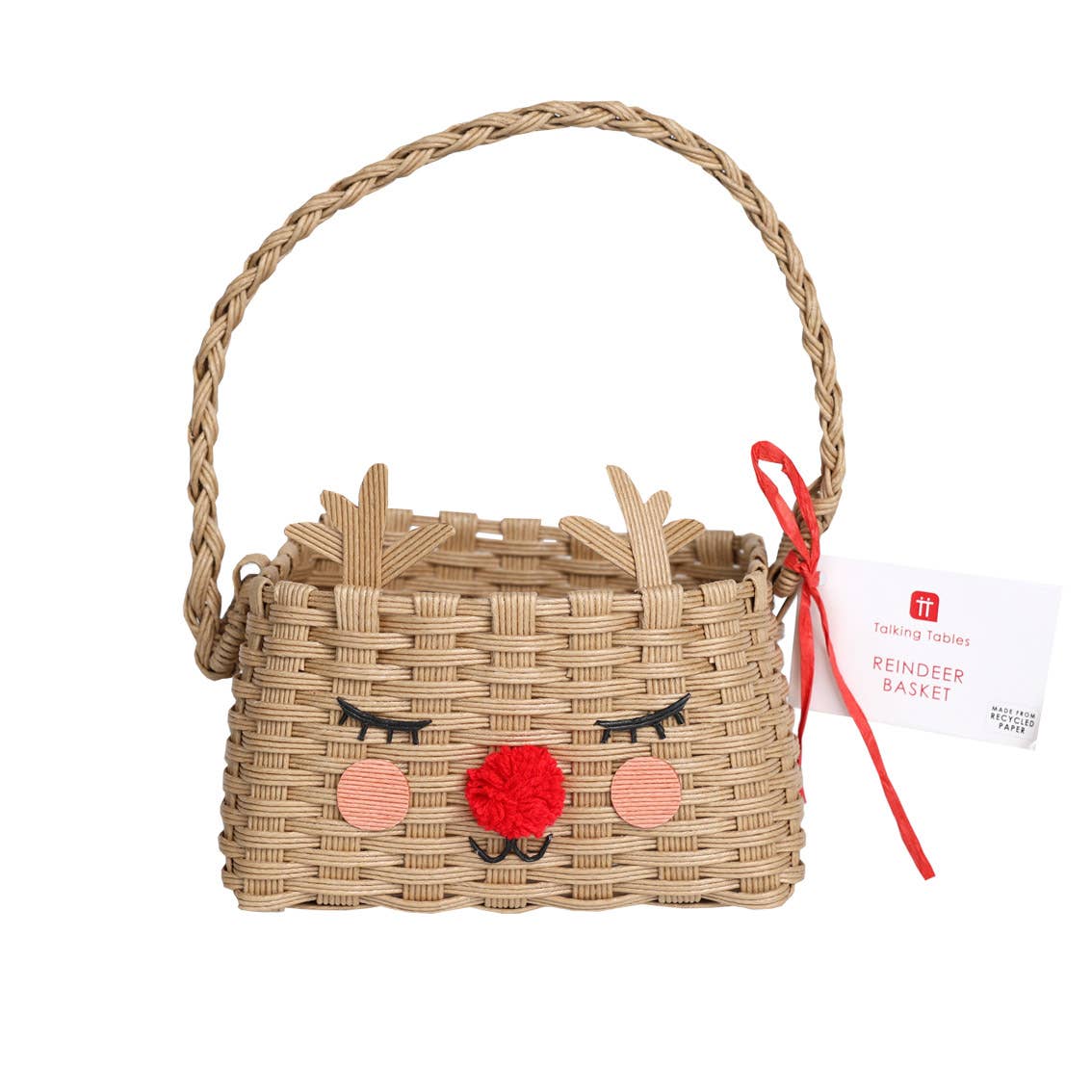 Christmas Recycled Reindeer Shaped Basket | Novelty Gifts |