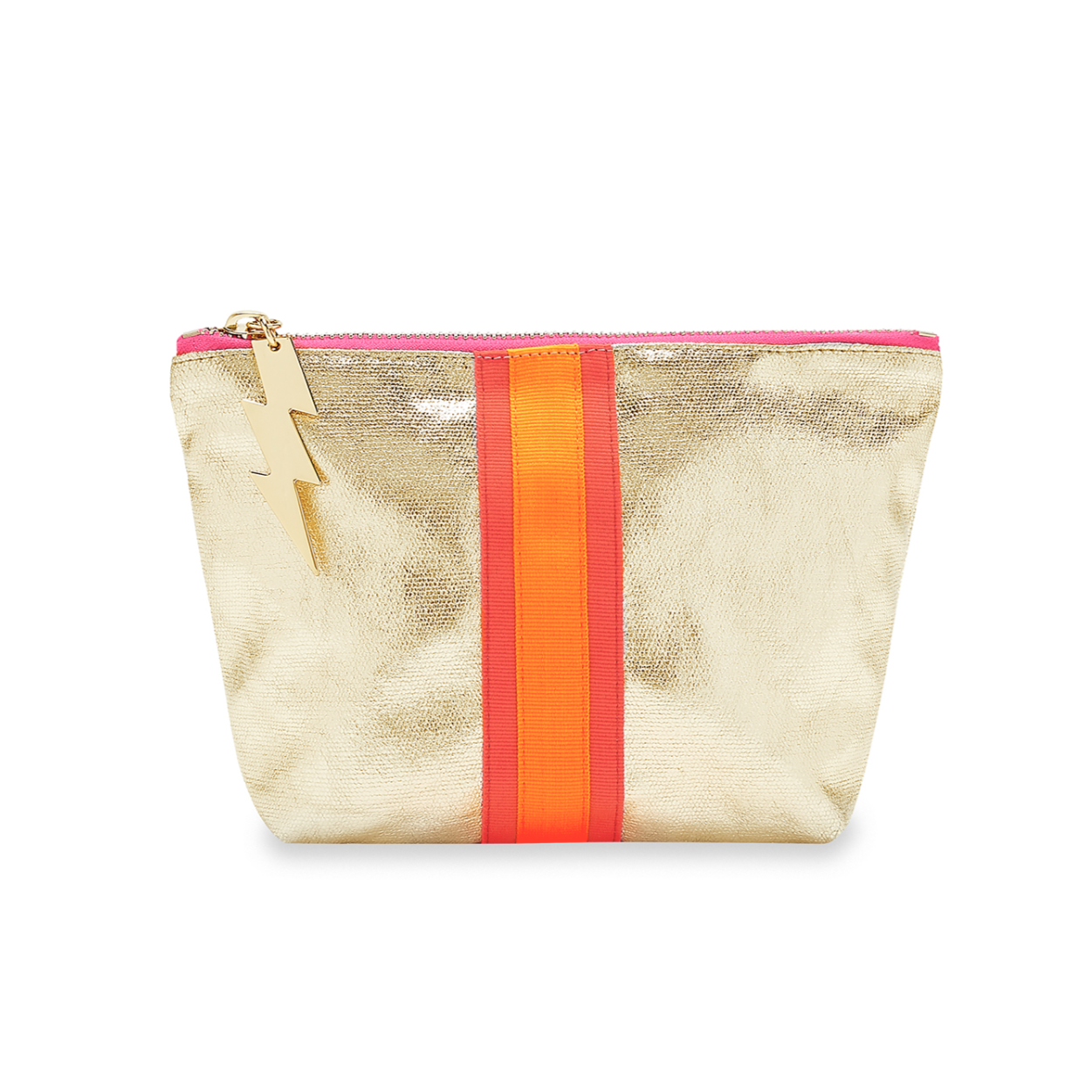 SMALL SHEENY GOLD BAG