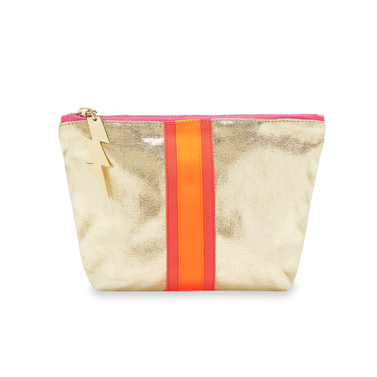 SMALL SHEENY GOLD BAG