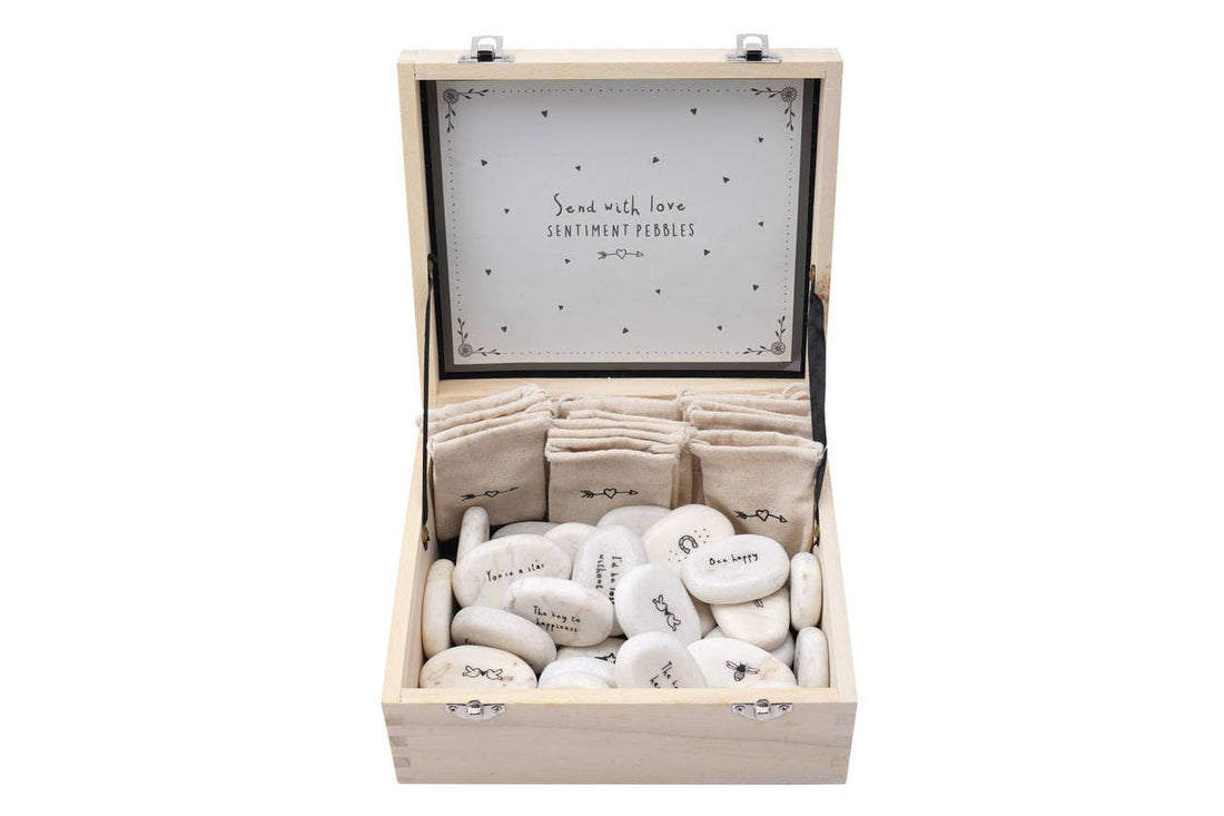 60 Piece Send With Love Pebbles in Display Box – Fig And Fern Lifestyle