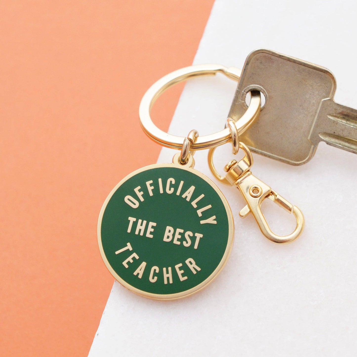 Officially the Best Teacher - Enamel Keyring