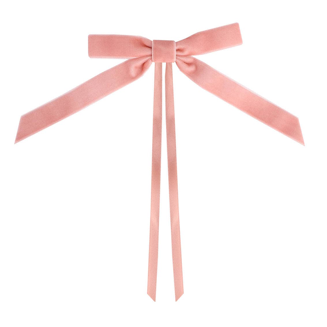 Christmas Pink Velvet Bows - 8 Pack