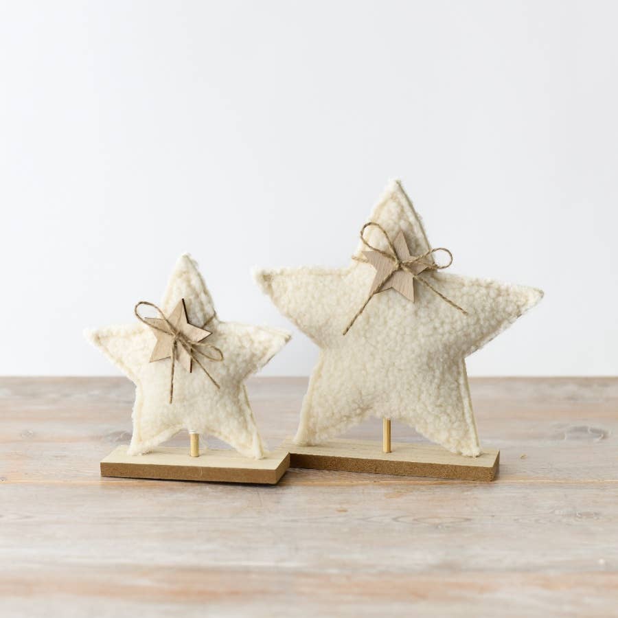 Sherpa Star on Wooden Base, 13.5cm
