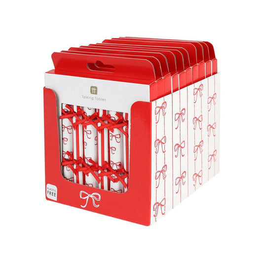 Bow Christmas Saucer Crackers - POS Unit