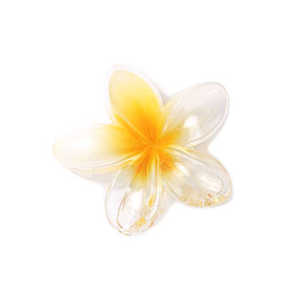Hibiscus flower shaped hair clamp in bright colours
