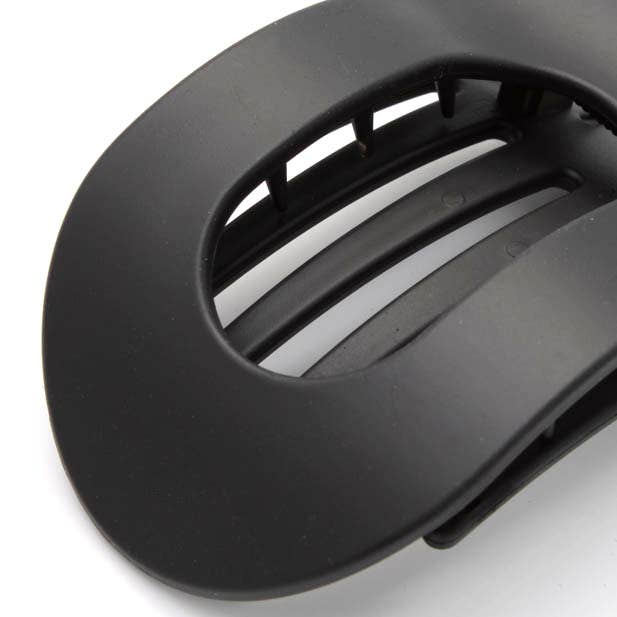 Oval shaped matt finish hair clamp