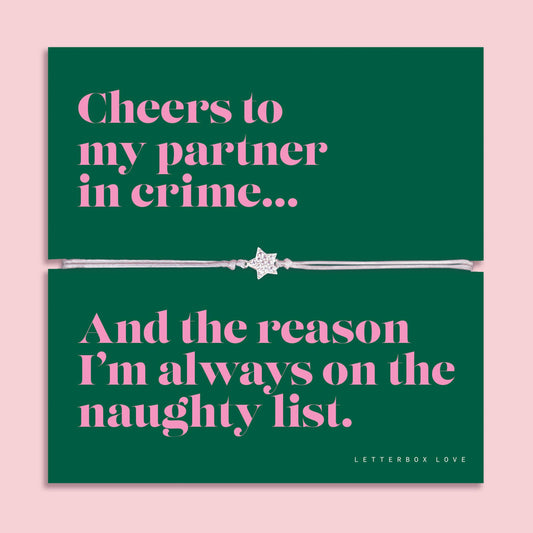 Partner in Crime – Naughty List Christmas Bracelet