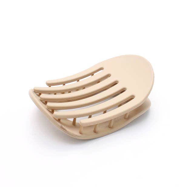 Oval shaped matt finish hair clamp