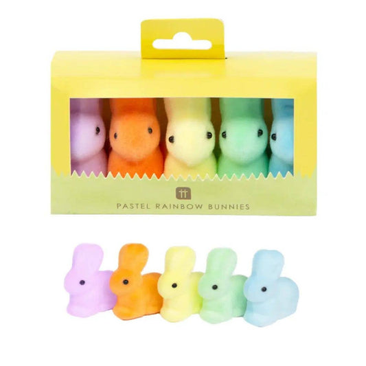 Pastel Bunny Rabbit Decorations | 5 Pack | Easter Decor |