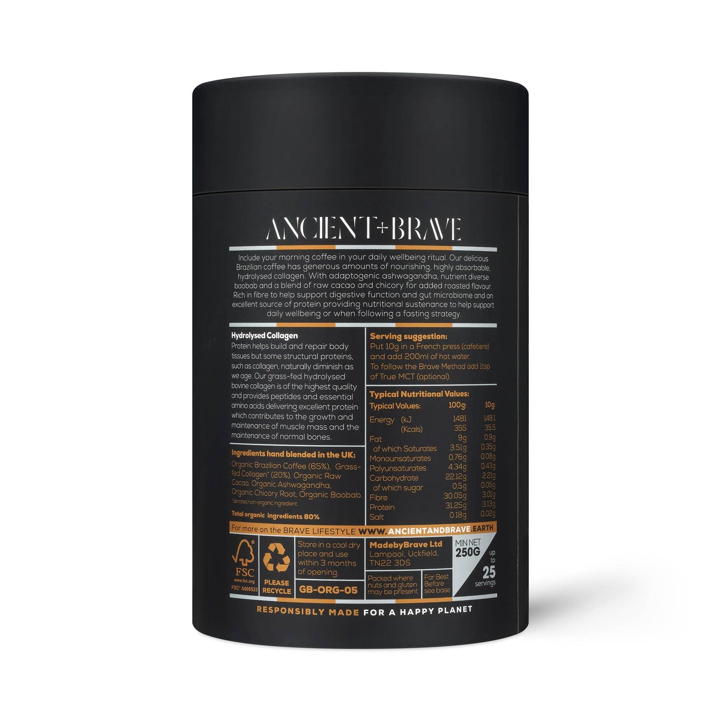 Coffee + Collagen 250G Tub