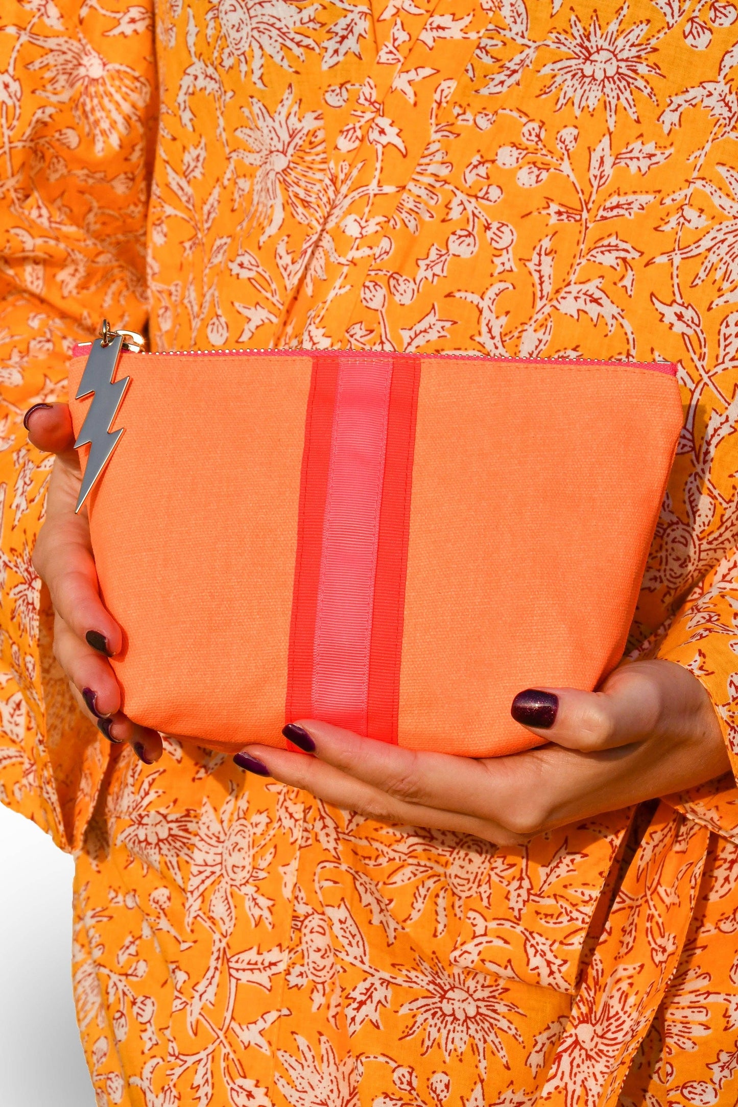 SMALL LUCKY STRIPE BAG - ORANGE