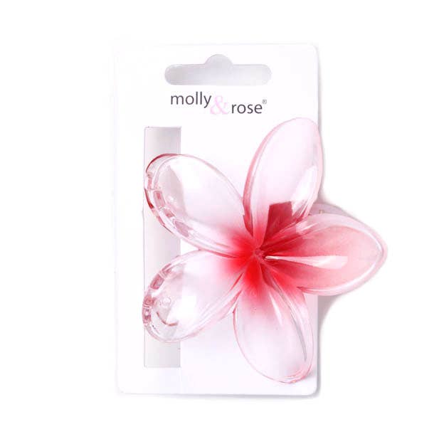 Hibiscus flower shaped hair clamp in bright colours