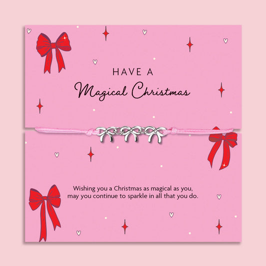 Magical Christmas Bow Trio Bracelet – Festive Jewellery Gift