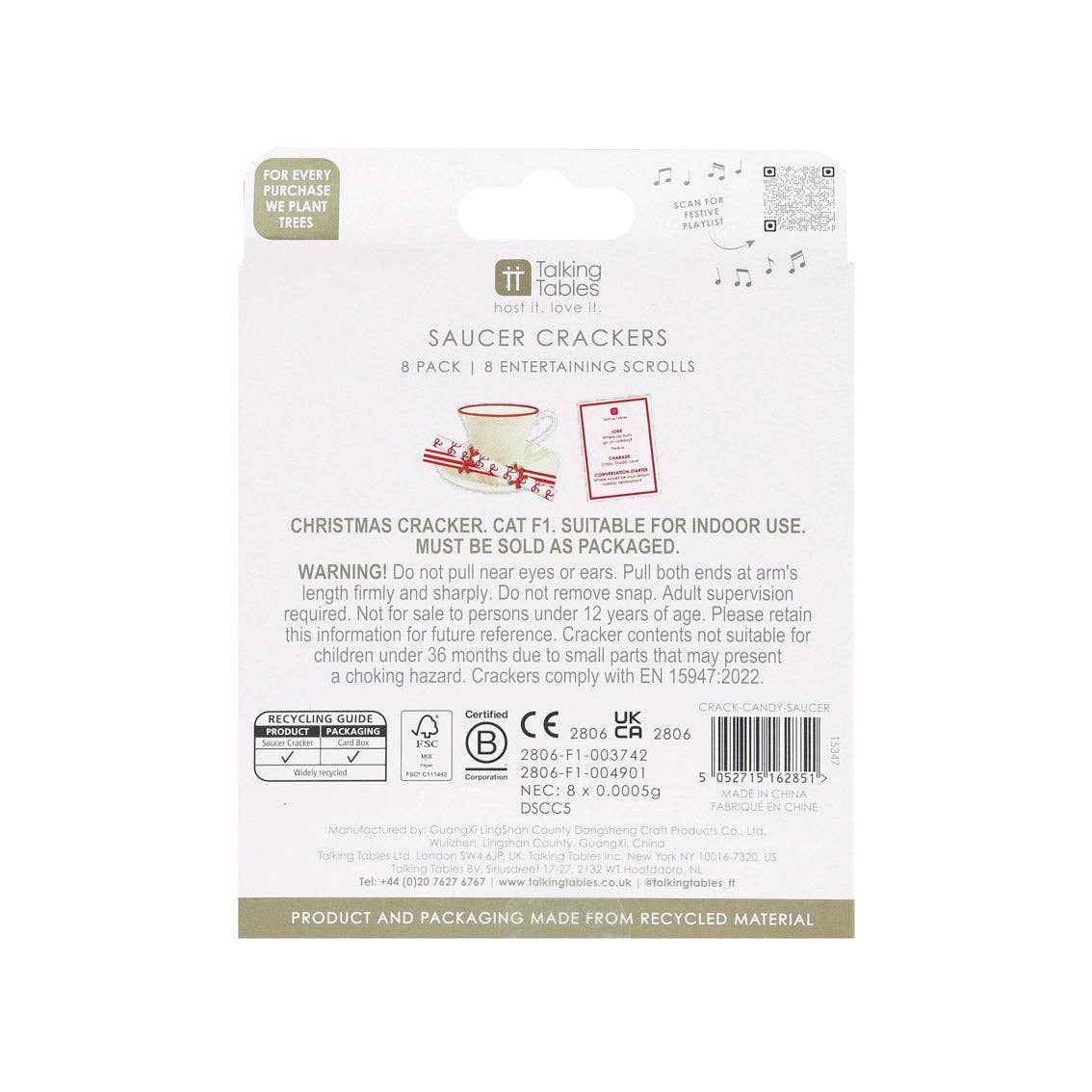 Bow Christmas Saucer Crackers - POS Unit