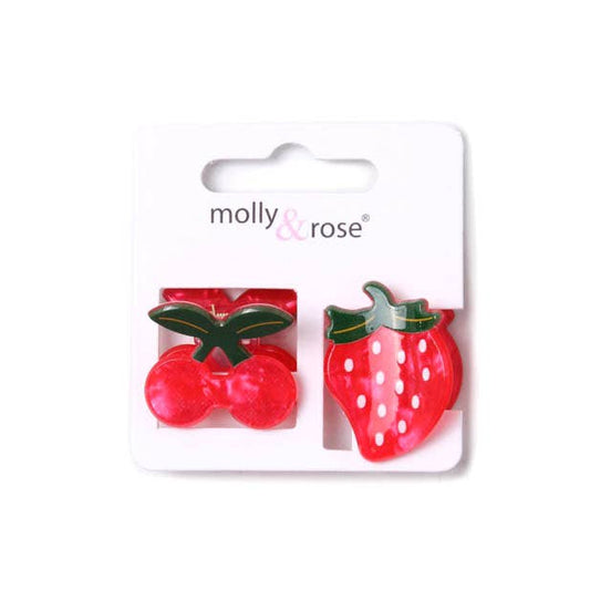 Brightly coloured fruit shaped mini clamps