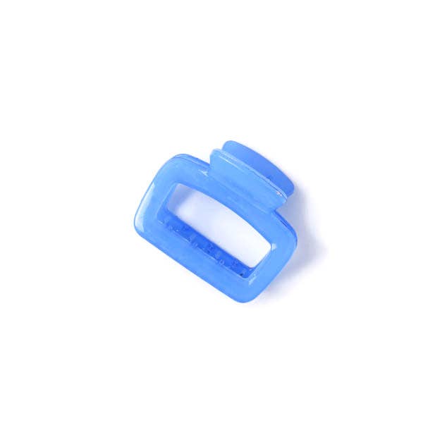 Bright Jelly coloured rectangle cut out plastic hair clamp