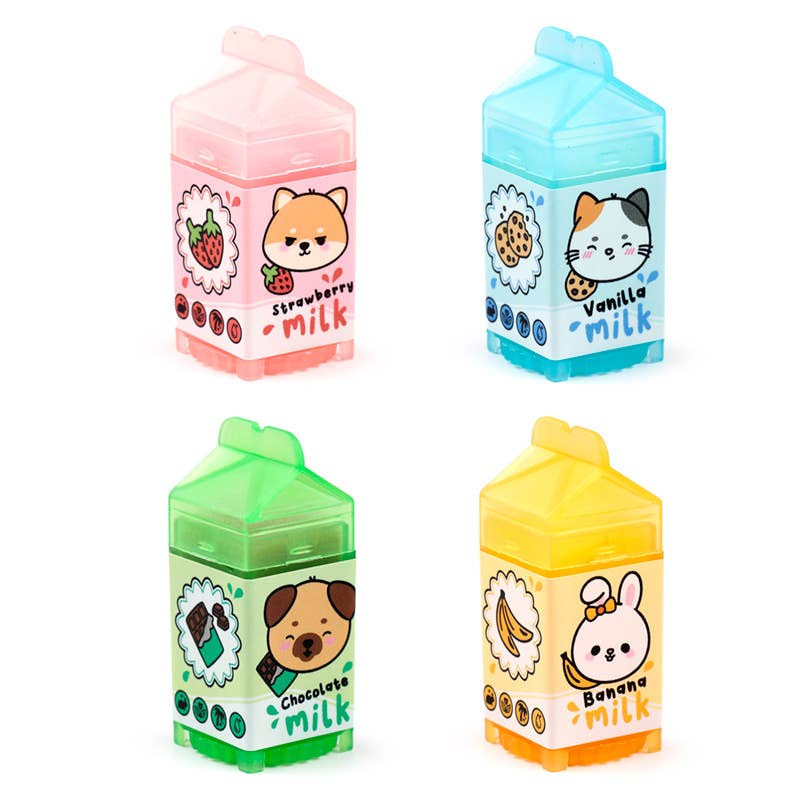 Adoramals Lip Balm in a Milk Carton Shaped Holder