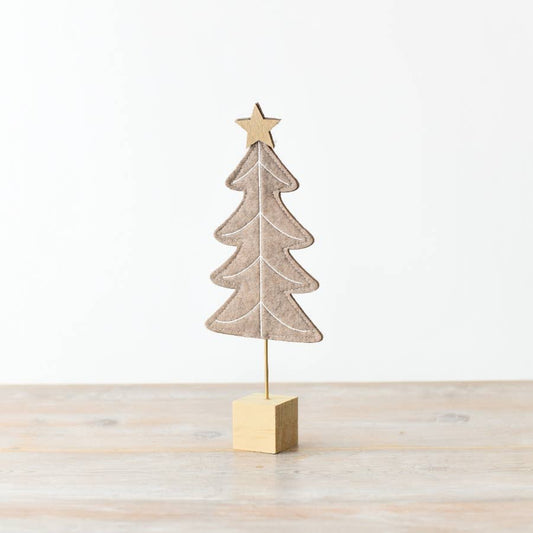 Beige Felt Tree, 28cm