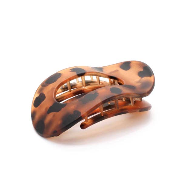 Oval shaped matt finish hair clamp