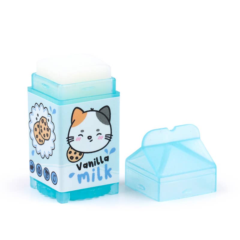 Adoramals Lip Balm in a Milk Carton Shaped Holder
