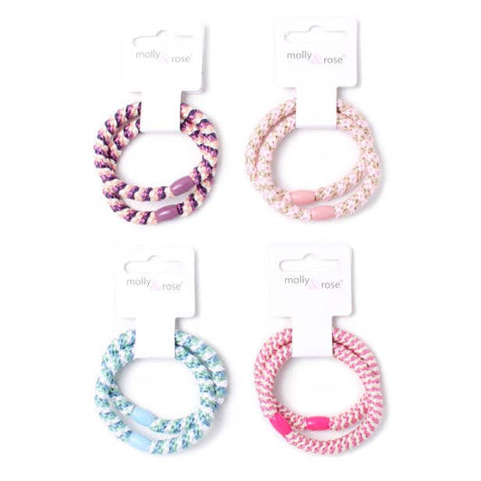 Thick woven elastics with bead detail
