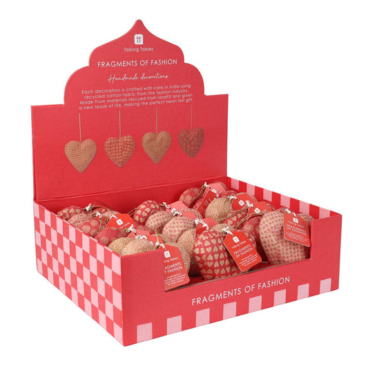 Cotton Hanging Heart Decor - Display | Valentines Decor |