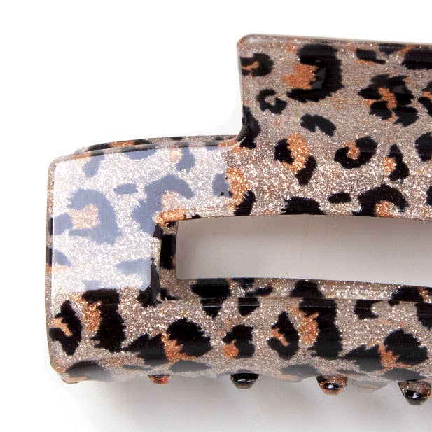 Glitter animal print clamp