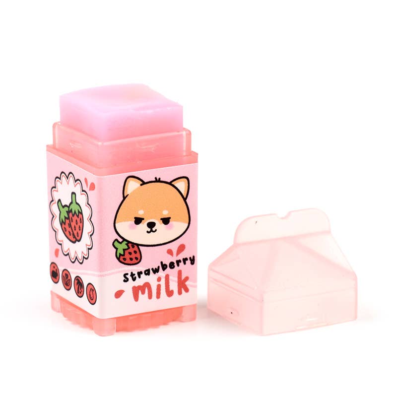 Adoramals Lip Balm in a Milk Carton Shaped Holder