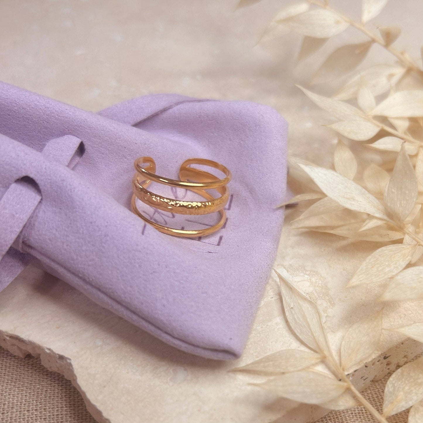 Everyday Triple Band Ring (Adjustable)