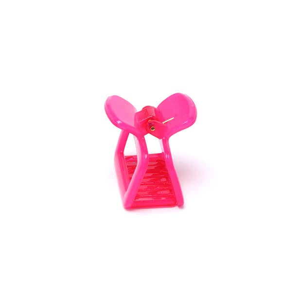 Bright Jelly coloured rectangle cut out plastic hair clamp