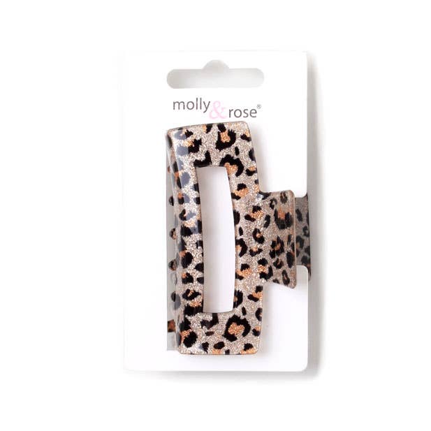 Glitter animal print clamp