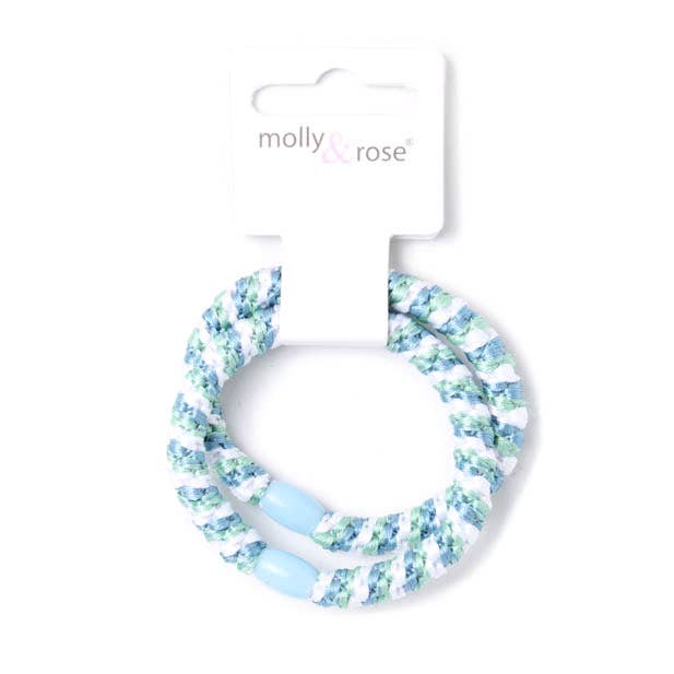 Thick woven elastics with bead detail
