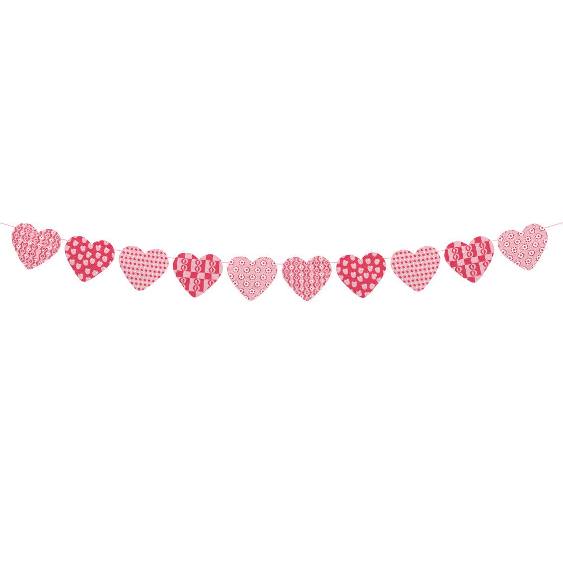 Recycled Cotton Paper Heart Garland - 2m | Valentines |