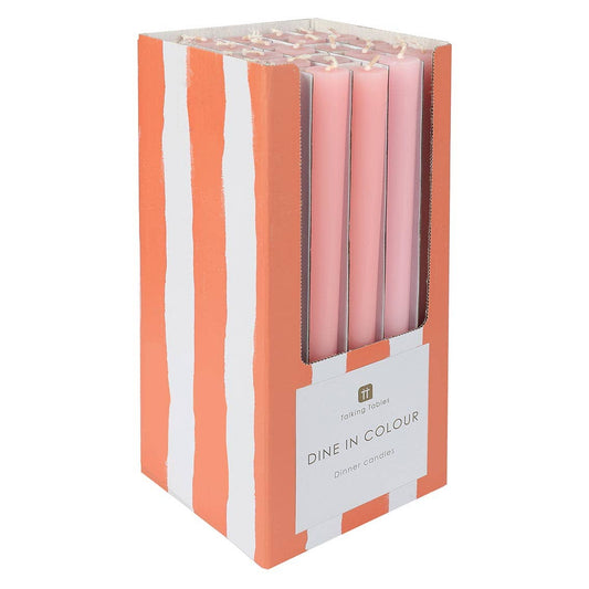 Pink Dinner Candles | 25 Candles | POS Unit | Wedding |