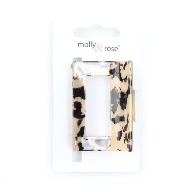 French Tortoiseshell Style Cut Out Clamp 6cm