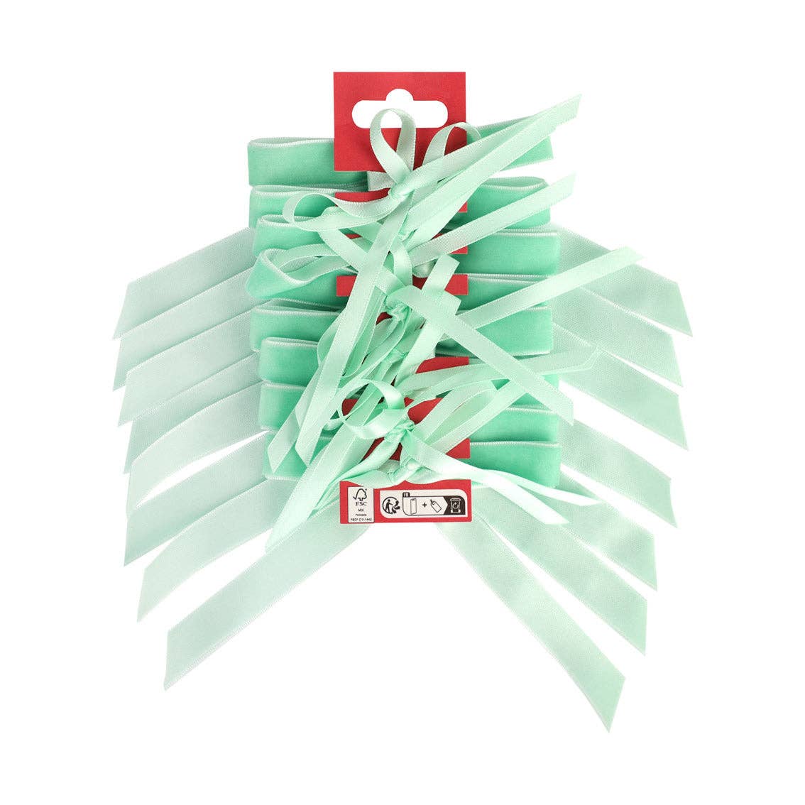 Christmas Green Velvet Bows - 8 Pack