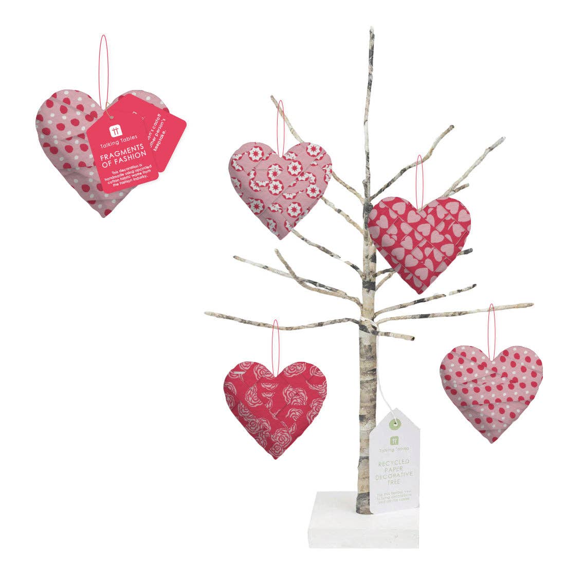 Cotton Hanging Heart Decor - Display | Valentines Decor |
